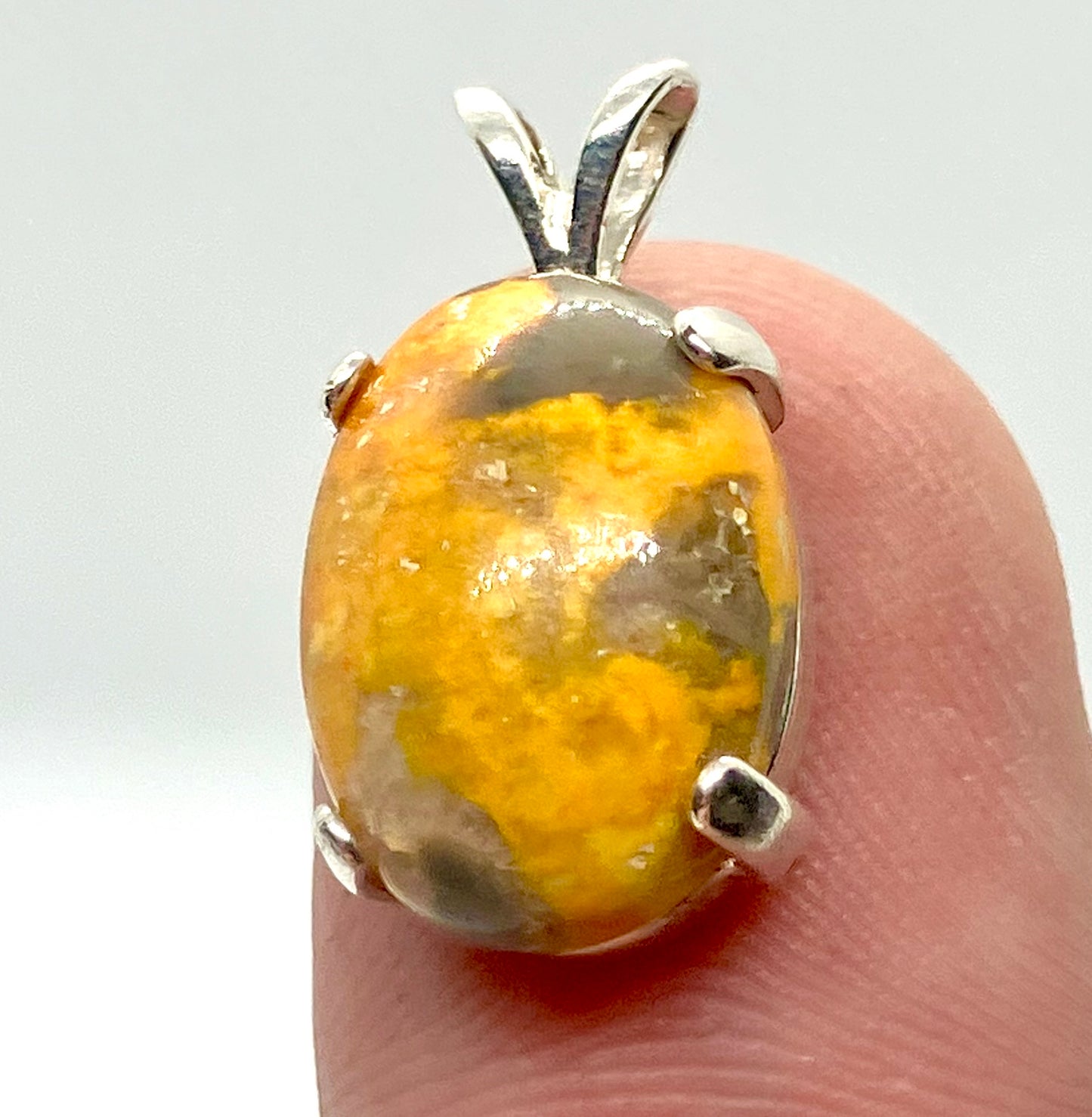 Natural Bumblebee Jasper Sterling silver Pendent!!