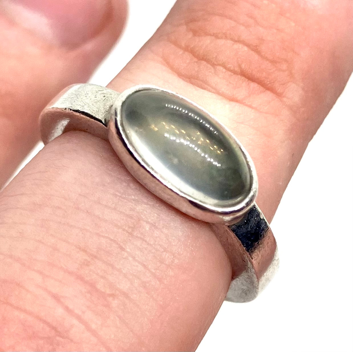 Vintage Natural Moonstone Sterling silver ring!