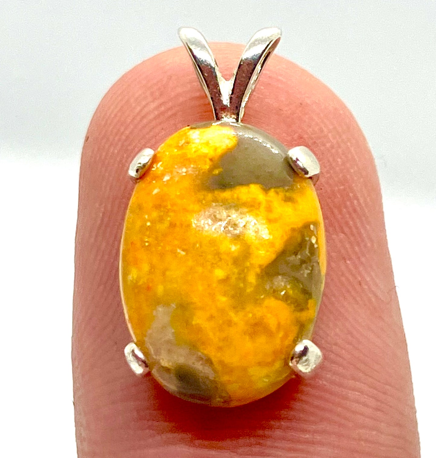 Natural Bumblebee Jasper Sterling silver Pendent!!